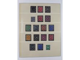 1948/49, postfrische und oft zusätzlich gestempelte Sammlung, dabei Band-und Netzaufdrucke mit unverausgabten (signiert Schle