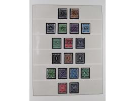 1948/49, postfrische und oft zusätzlich gestempelte Sammlung, dabei Band-und Netzaufdrucke mit unverausgabten (signiert Schle