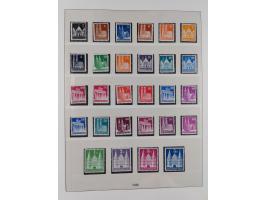 1948/49, postfrische und oft zusätzlich gestempelte Sammlung, dabei Band-und Netzaufdrucke mit unverausgabten (signiert Schle