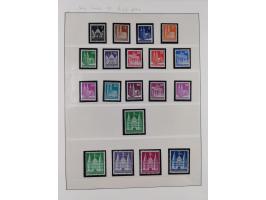 1948/49, postfrische und oft zusätzlich gestempelte Sammlung, dabei Band-und Netzaufdrucke mit unverausgabten (signiert Schle