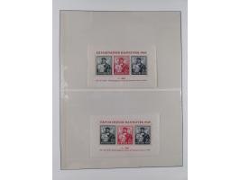 1948/49, postfrische und oft zusätzlich gestempelte Sammlung, dabei Band-und Netzaufdrucke mit unverausgabten (signiert Schle