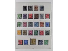 1948/49, postfrische und oft zusätzlich gestempelte Sammlung, dabei Band-und Netzaufdrucke mit unverausgabten (signiert Schle