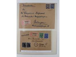 1948/49, postfrische und oft zusätzlich gestempelte Sammlung, dabei Band-und Netzaufdrucke mit unverausgabten (signiert Schle