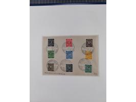 1948/49, postfrische und oft zusätzlich gestempelte Sammlung, dabei Band-und Netzaufdrucke mit unverausgabten (signiert Schle
