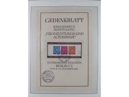 1948/49, postfrische und oft zusätzlich gestempelte Sammlung, dabei Band-und Netzaufdrucke mit unverausgabten (signiert Schle