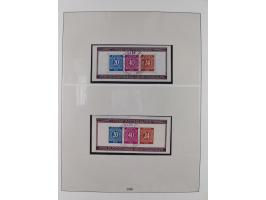 1948/49, postfrische und oft zusätzlich gestempelte Sammlung, dabei Band-und Netzaufdrucke mit unverausgabten (signiert Schle