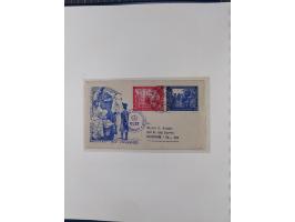 1948/49, postfrische und oft zusätzlich gestempelte Sammlung, dabei Band-und Netzaufdrucke mit unverausgabten (signiert Schle