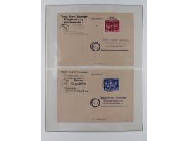 1948/49, postfrische und oft zusätzlich gestempelte Sammlung, dabei Band-und Netzaufdrucke mit unverausgabten (signiert Schle