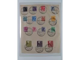 1948/49, postfrische und oft zusätzlich gestempelte Sammlung, dabei Band-und Netzaufdrucke mit unverausgabten (signiert Schle