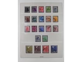 1948/49, postfrische und oft zusätzlich gestempelte Sammlung, dabei Band-und Netzaufdrucke mit unverausgabten (signiert Schle