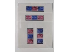 1948/49, postfrische und oft zusätzlich gestempelte Sammlung, dabei Band-und Netzaufdrucke mit unverausgabten (signiert Schle