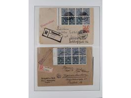 1948/49, postfrische und oft zusätzlich gestempelte Sammlung, dabei Band-und Netzaufdrucke mit unverausgabten (signiert Schle