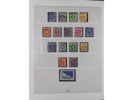 1948/49, postfrische und oft zusätzlich gestempelte Sammlung, dabei Band-und Netzaufdrucke mit unverausgabten (signiert Schle