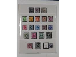 1948/49, postfrische und oft zusätzlich gestempelte Sammlung, dabei Band-und Netzaufdrucke mit unverausgabten (signiert Schle