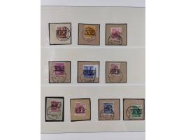 1948/49, postfrische und oft zusätzlich gestempelte Sammlung, dabei Band-und Netzaufdrucke mit unverausgabten (signiert Schle