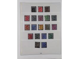 1948/49, postfrische und oft zusätzlich gestempelte Sammlung, dabei Band-und Netzaufdrucke mit unverausgabten (signiert Schle