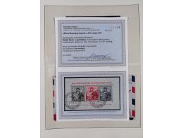 1948/49, postfrische und oft zusätzlich gestempelte Sammlung, dabei Band-und Netzaufdrucke mit unverausgabten (signiert Schle