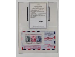 1948/49, postfrische und oft zusätzlich gestempelte Sammlung, dabei Band-und Netzaufdrucke mit unverausgabten (signiert Schle