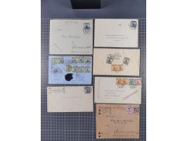 1913/33 (ca.), Hall of Classics specialized assembly of around 80 covers and cards, interesting usages with some combination 