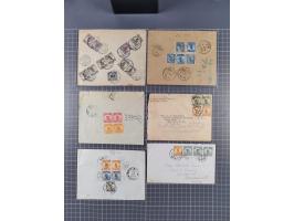 1913/33 (ca.), Hall of Classics specialized assembly of around 80 covers and cards, interesting usages with some combination 