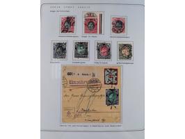 1920/39, reichhaltige gestempelte Sammlung, aufgelockert durch zahlreiche Briefe, Karten und Paketkarten, in den Hauptnummern