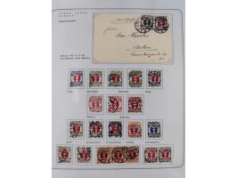 1920/39, reichhaltige gestempelte Sammlung, aufgelockert durch zahlreiche Briefe, Karten und Paketkarten, in den Hauptnummern