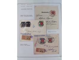 1920/39, reichhaltige gestempelte Sammlung, aufgelockert durch zahlreiche Briefe, Karten und Paketkarten, in den Hauptnummern