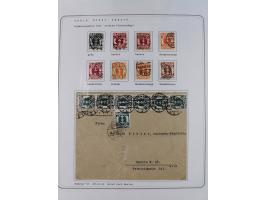 1920/39, reichhaltige gestempelte Sammlung, aufgelockert durch zahlreiche Briefe, Karten und Paketkarten, in den Hauptnummern