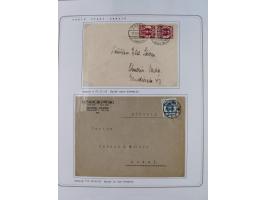 1920/39, reichhaltige gestempelte Sammlung, aufgelockert durch zahlreiche Briefe, Karten und Paketkarten, in den Hauptnummern