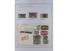 1920/39, reichhaltige gestempelte Sammlung, aufgelockert durch zahlreiche Briefe, Karten und Paketkarten, in den Hauptnummern