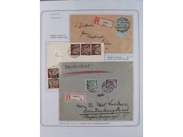1920/39, reichhaltige gestempelte Sammlung, aufgelockert durch zahlreiche Briefe, Karten und Paketkarten, in den Hauptnummern