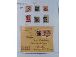 1920/39, reichhaltige gestempelte Sammlung, aufgelockert durch zahlreiche Briefe, Karten und Paketkarten, in den Hauptnummern