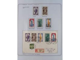1920/39, reichhaltige gestempelte Sammlung, aufgelockert durch zahlreiche Briefe, Karten und Paketkarten, in den Hauptnummern