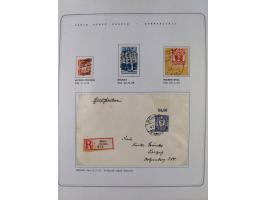 1920/39, reichhaltige gestempelte Sammlung, aufgelockert durch zahlreiche Briefe, Karten und Paketkarten, in den Hauptnummern