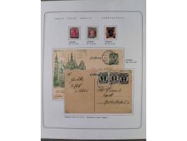 1920/39, reichhaltige gestempelte Sammlung, aufgelockert durch zahlreiche Briefe, Karten und Paketkarten, in den Hauptnummern