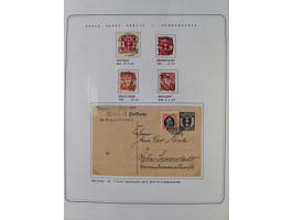 1920/39, reichhaltige gestempelte Sammlung, aufgelockert durch zahlreiche Briefe, Karten und Paketkarten, in den Hauptnummern