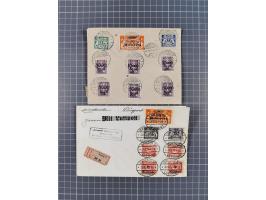 1920/39, reichhaltige gestempelte Sammlung, aufgelockert durch zahlreiche Briefe, Karten und Paketkarten, in den Hauptnummern