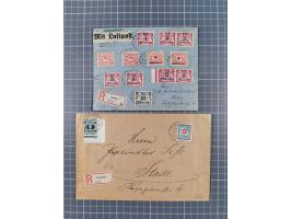 1920/39, reichhaltige gestempelte Sammlung, aufgelockert durch zahlreiche Briefe, Karten und Paketkarten, in den Hauptnummern