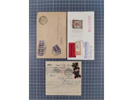 1920/39, reichhaltige gestempelte Sammlung, aufgelockert durch zahlreiche Briefe, Karten und Paketkarten, in den Hauptnummern