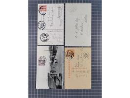 1912/20 (ca.), Chinese Republic early years, group of 13 covers and cards, noted 1 c. overprinted coiled dragon (x4) used wit