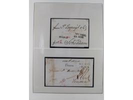 1840/1940 (ca.), reichhaltige gestempelte 3-bändige Sammlung mit Vor- und Nachläufern sowie kleiner Stempelsammlung, vielfach