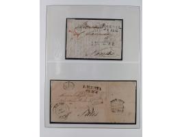 1840/1940 (ca.), reichhaltige gestempelte 3-bändige Sammlung mit Vor- und Nachläufern sowie kleiner Stempelsammlung, vielfach