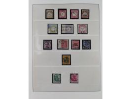 1840/1940 (ca.), reichhaltige gestempelte 3-bändige Sammlung mit Vor- und Nachläufern sowie kleiner Stempelsammlung, vielfach