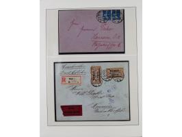 1840/1940 (ca.), reichhaltige gestempelte 3-bändige Sammlung mit Vor- und Nachläufern sowie kleiner Stempelsammlung, vielfach