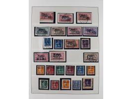 1840/1940 (ca.), reichhaltige gestempelte 3-bändige Sammlung mit Vor- und Nachläufern sowie kleiner Stempelsammlung, vielfach