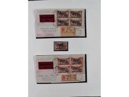 1840/1940 (ca.), reichhaltige gestempelte 3-bändige Sammlung mit Vor- und Nachläufern sowie kleiner Stempelsammlung, vielfach