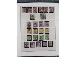 1840/1940 (ca.), reichhaltige gestempelte 3-bändige Sammlung mit Vor- und Nachläufern sowie kleiner Stempelsammlung, vielfach