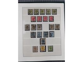 1840/1940 (ca.), reichhaltige gestempelte 3-bändige Sammlung mit Vor- und Nachläufern sowie kleiner Stempelsammlung, vielfach