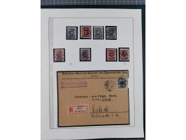 1840/1940 (ca.), reichhaltige gestempelte 3-bändige Sammlung mit Vor- und Nachläufern sowie kleiner Stempelsammlung, vielfach