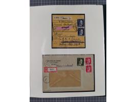 1840/1940 (ca.), reichhaltige gestempelte 3-bändige Sammlung mit Vor- und Nachläufern sowie kleiner Stempelsammlung, vielfach